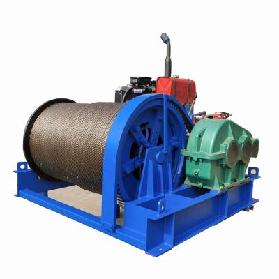 China Lift Boat Marine Marine Use 10 Ton Diesel Engine Forestry Anchor Winch for sale