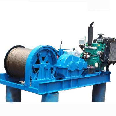 China Marine Lift Boat Long Line Towing Rope 15 Ton Forestry Machinery Winch for sale