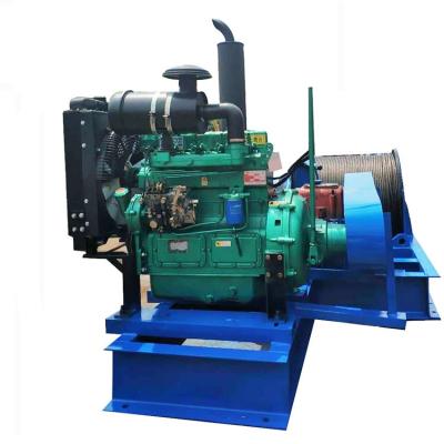 China Forestry Boat Marine Long Line Bull Winch Marine Slipway Winch With Diesel Lift Engine for sale