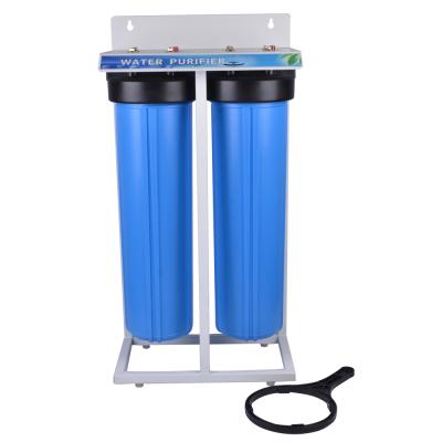 China Outdoor Hot Selling Stage 2 20 Inch Water Filter System Water Filter Housing PP CTO Big Blue Elephant Whole House Water Purifier for sale