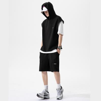 China Anti-pilling Wholesale High Quality Oversized Sweatshirt And White Hoodied Shorts Sets Custom Made Tracksuit For Men for sale