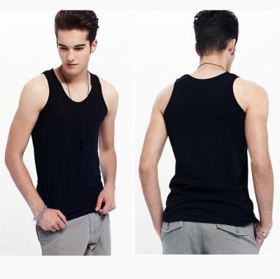 China Wholesale Custom Cheap Casual Top Rank Good Quality White Ribbed Single Tank Tops For Men's Fit for sale