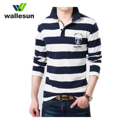 China Black And White Striped Stripe Polo Rugby Striped Polo Shirt Mens Unfiorms Polo Collar T-shirt Mens QUICK DRY for sale