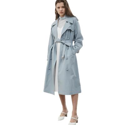 China Waterproof 2020 Latest Ladies Fashion Polyester Clothes Long Wind Coat For Women Trench Coats for sale