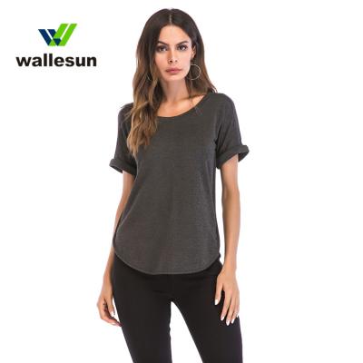 China Sustainable Women's Summer T-shirt Cotton Elastic Soft Modal T-Shirt Top for sale