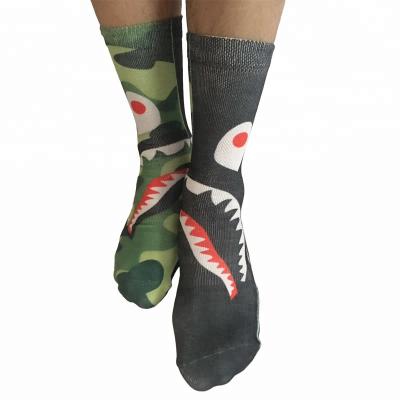 China Antibacterial Pattern Fashion Cartoon Socks Custom Sublimation Print Men Socks for sale