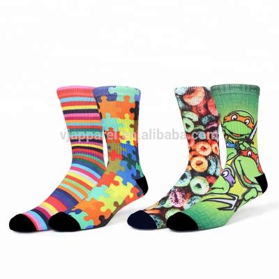 China Antibacterial Wholesale Mens Crew Sublimation Printing Socks 200 Needle Count Socks for sale