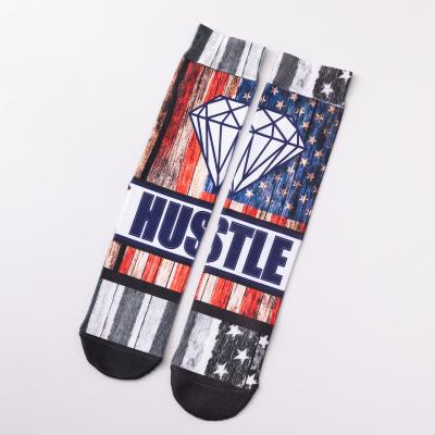 China Antibacterial 3d Sublimation All Over Print Socks Cartoon Pattern Custom Printed Socks for sale