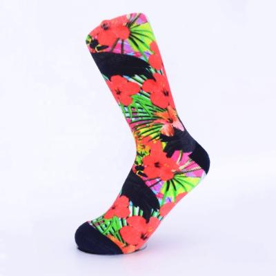 China Antibacterial clean custom design 360 made digital cartoon printed socks women 3d print socks for sale