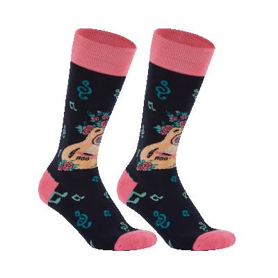 China Wholesale Cardboard Antibacterial Fancy Cotton Mens Socks Custom Embroidered Design for sale