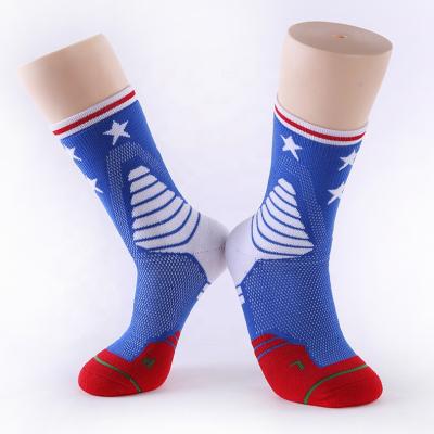 China Wholesale Antibacterial Athletic Custom Logo Sports Socks Cycling Basketball Terry Socks For Men for sale