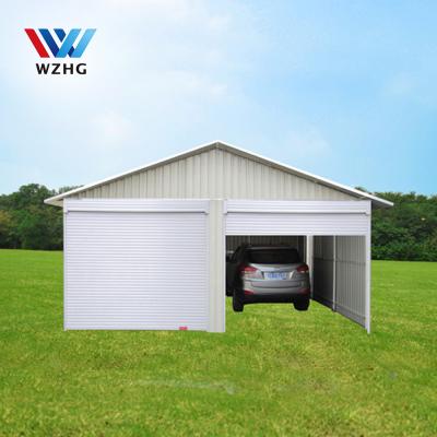 China Storage House Steel Color Waterproof Garden Shed Prefab Car Park Metal Garage Car Parking Shed for sale