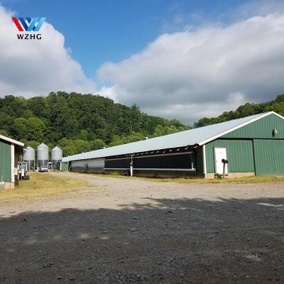 China Farm house narrow tunnel ventilated mobile prefabrikasi poultry house for 2000000 10000 chickens for sale