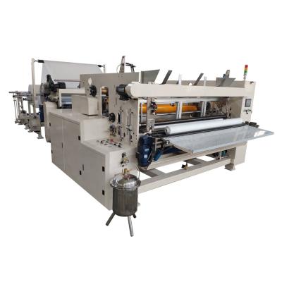 China High Efficient Hotels Bathroom Tissue Rewinding Toilet Paper Making Machine for sale