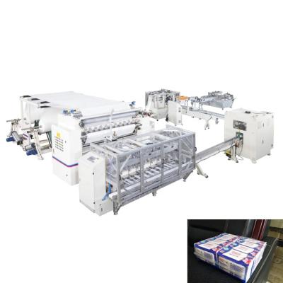 China Full Automatic Soft Packing Hotels Facial Tissue Production Line for sale