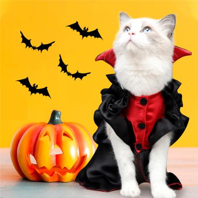 China New Viable Hot Sale Halloween Pet Vampire Witch Halloween Costume Funny Prank Pet Clothes Cat Dress for sale