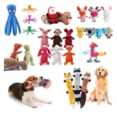 China Squeaky Plush Toy Funny For Pet Playing Chew Bite Stuffed Animal Plush Toy Custom Durable Interactive Dog Pig for sale