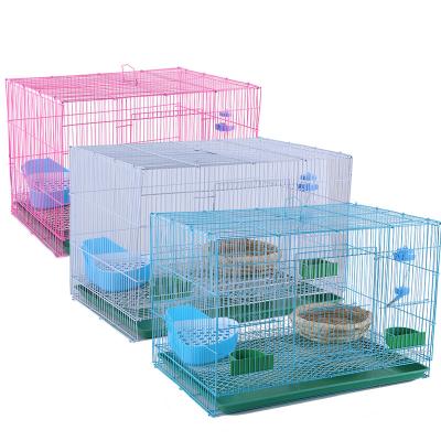 China Factory Wholesale Viable Wire Cozy Foldable Parrot Bird Breeding Fancy Fancy Cage With Multiply Door for sale