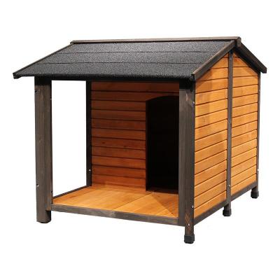 China Wholesale Viable High Quality With Luxury Outdoor Solid Wood Porch And Waterproof Roof Kennel for sale