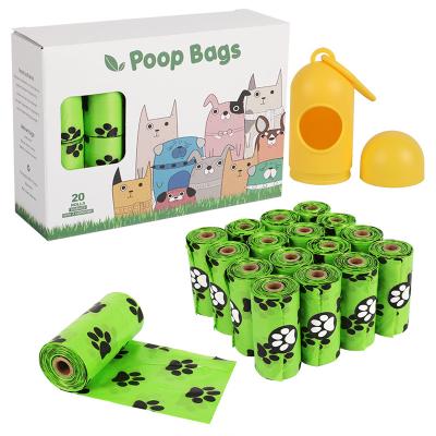 China Eco Friendly Sustainable Wholesale Pet Dog Cleaning Biodegradable Poop Bags With Dispenser for sale