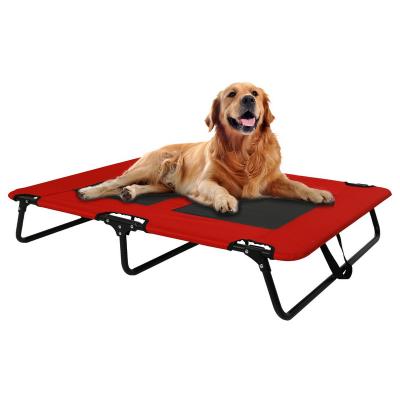 China Detachable Breathable Cooling Mesh Raised Dog Bed Puppy Bed Mat Outdoor Summer Sleep Camping Viable for sale