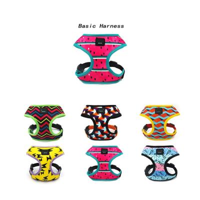 China Custom Amazon Prime Pattern Comfy Print Padded Dog Harness Vest Reversible Bow Tie Set for sale