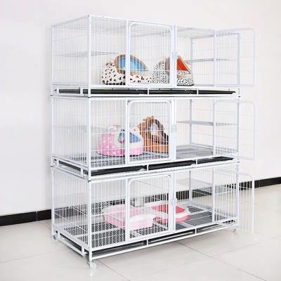 China Sale Cheap Big Cage Livestock Poultry Small Metal Pet Cage Viable With Plastic Two Tiers for sale