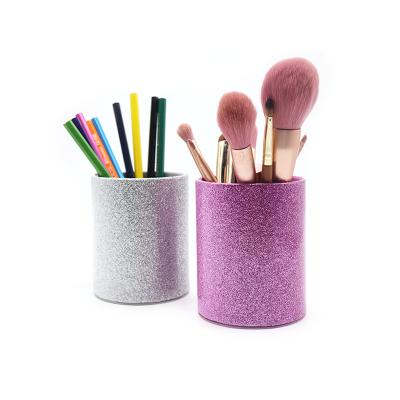 China Fashion Ready to Ship Hot Sale Pencil Holders for Magazines Diary Makeup Brush Organizer PU Leather Pen Holders for sale