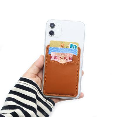 China High Quality Vintage RST PU Leather Wallet Pouch with 3M Glue Credit Business ID Case Pouch Phone Card Holder Sleeves for sale