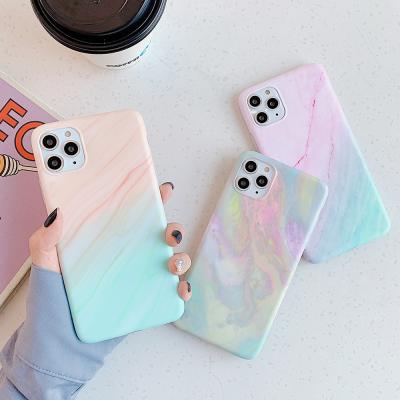 China Protector Cover For iphone 11 Pro 8 Plus XR Phone Marble Case Color IMD Gradually For iphone 11pro Max Covers for sale