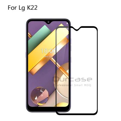 China New Best Premium Mobile Phone Cell Phone Tempered Glass Screen Protectors For LG K22 Full Glue Glass for sale