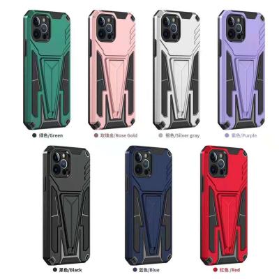 China Magnetic Armor Shockproof Protector Cover with Kickstand Phone Case for iPhone 13 13 pro 12 max pro Max Hybrid Dual Layer Phone Cover for sale