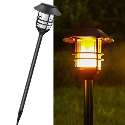 China IHUAlite Outdoor Waterproof 96 LED Torch Solar Powered Aluminum Garden Flicker Lights for Landscape for sale