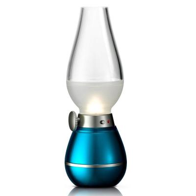 China Any Stage IHUAlite Imitation Kerosene Lamp Control Switch USB Blow Lantern 3 LED Classic Blowing Rechargeable Camping Light for sale