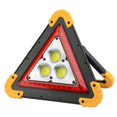 China IHUAlite 10W USB Rechargeable Car Portable High Illumination Triangle 3 COB LED Operation Road Emergency Waterproof Flood Light for sale