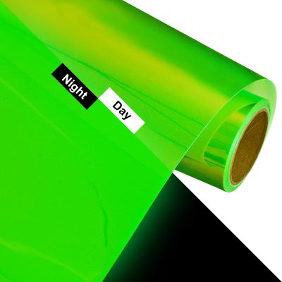 China New Arrival Washable 10 Inch X 5 Feet Holographic Glow In The Dark Heat Transfer Vinyl Roll For Shoes Etc. clothing hats for sale