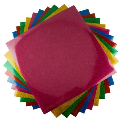 China Excellent Quality Washable Highly Multicolor Glitter Heat Transfer Vinyl Sheet for sale