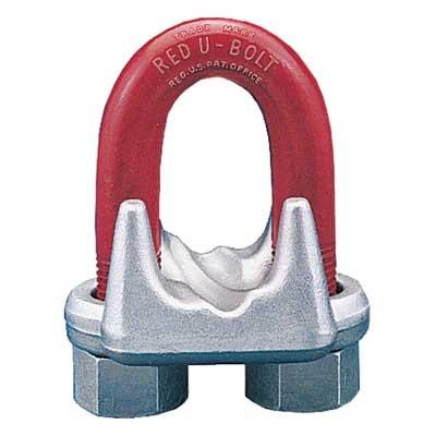 China US G450 Wire Rope Clamps Clips Red Painted Endurable Corrode Steel Color for sale