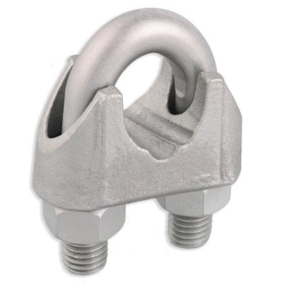 China Malleable Galvanized Wire Rope Clamps , U Bolt Nuts For Vinyl Coated Cable for sale