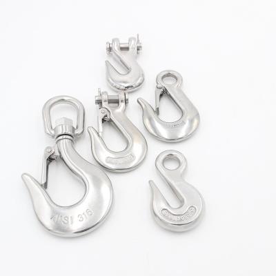 China Stainless Clevis Slip Hook Nickel White Commercial Grade SGS Certification for sale