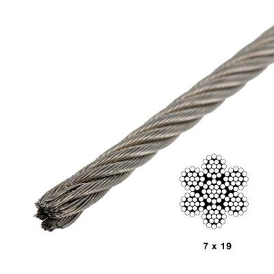 China 7X19 3mm Stainless Steel Wire Rope For Architecture And Transportation for sale