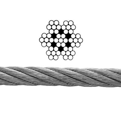 China Durable 304 Galvanised Steel Rope 7x7 For Stainless Cable Balustrading for sale