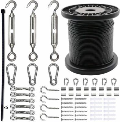 China Globe String Light Suspension Kit Wire Rope Assemblies Cable Turnbuckle And Hooks for sale