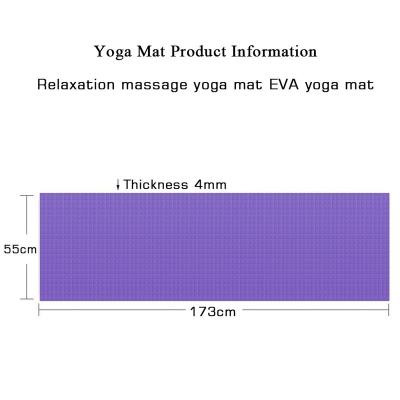 China Comfortable and soft; Durable and Durable OEM EVA Yoga Mat 4MM Thick Non-slip Life Pad for Long Lasting Yoga Exercise Pilates Workout for sale