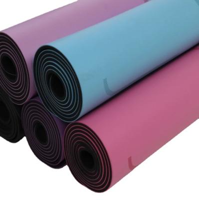 China Non-slip Line PU Yoga Mat OEM Natural Rubber Yoga Mat PU Printing Position Mat for sale