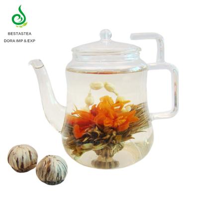 China 100% Handmade Blooming Flower Tea Spring EU Standards Best Flavored White Tea Jasmine Lily Blossom Tea Blooming Flower Tea for sale