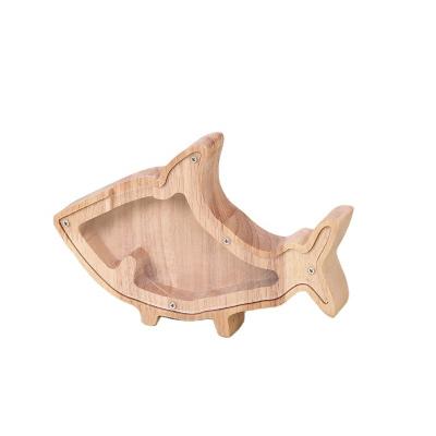 China Storage Money Wooden Clear Piggy Bank for Boys Girls Kids Unbreakable Wooden Money Bank for sale