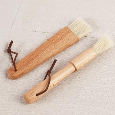 China Wooden Applicator Grill BBQ Basting Brush Baking Cake Bread Honey Butte Brush for sale