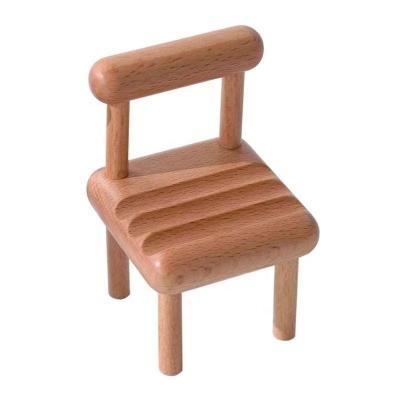 China PORTABLE Creative Cute Wooden Mini Chair Phone Holder for sale