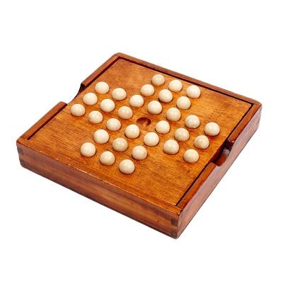 China Natural Solid Wood Fun Brain Teaser Leisure Party Game Bead Challenge Board Game for sale